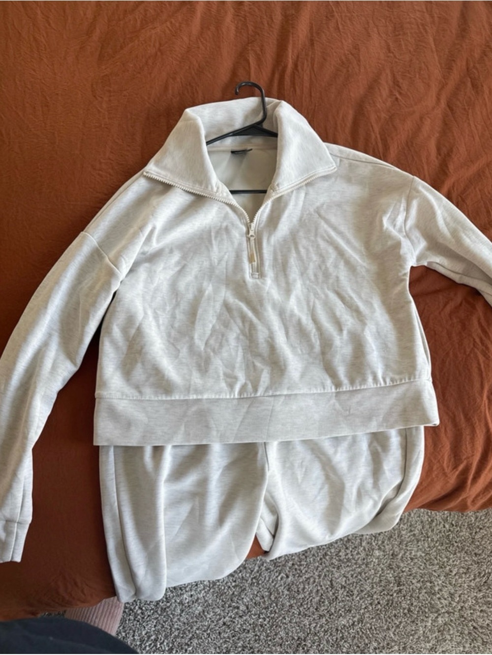 Avia Light Gray Quarter-Zip Pullover Sweatshirt